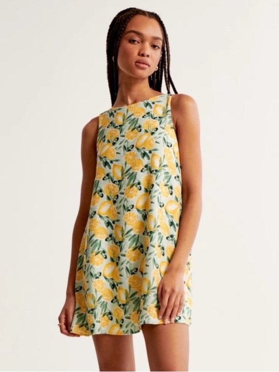 Abercrombie & Fitch Dresses & Skirts - Abercrombie & Fitch Yellow Lemon Print Mini Dress